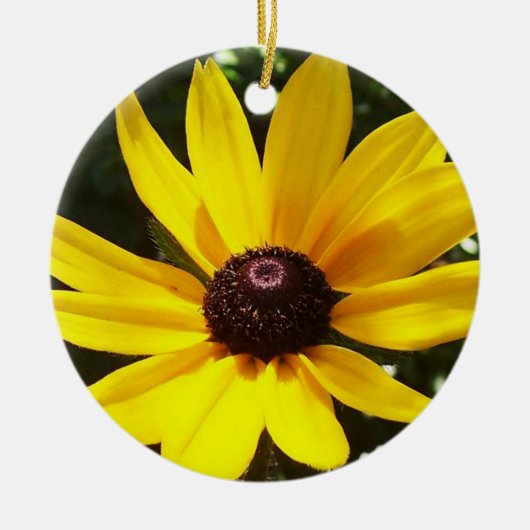 Yellow Daisy Keramisch Ornament (Voorkant)