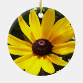 Yellow Daisy Keramisch Ornament (Achterkant)