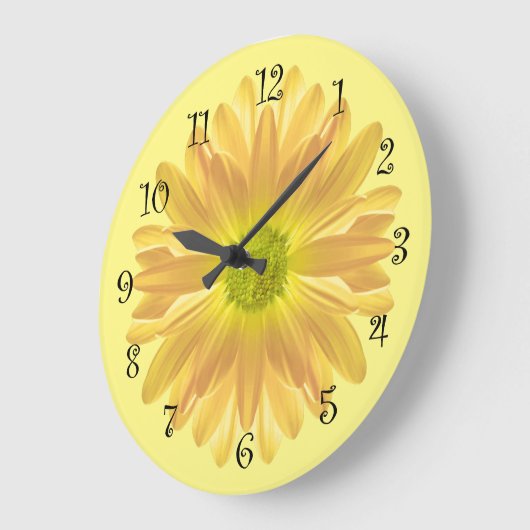Yellow Daisy Kitchen Clock Grote Klok (Hoek)