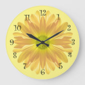 Yellow Daisy Kitchen Clock Grote Klok (Voorkant)