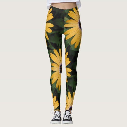 Yellow Daisy Leggings (Voorkant)