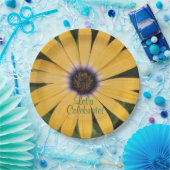 Yellow Daisy Let's Celebrate Papieren Bordje (Feest)
