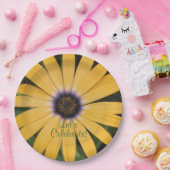 Yellow Daisy Let's Celebrate Papieren Bordje (Feest)