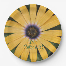 Yellow Daisy Let's Celebrate Papieren Bordje