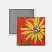 Yellow Daisy Magneet (Voorkant / Achterkant)