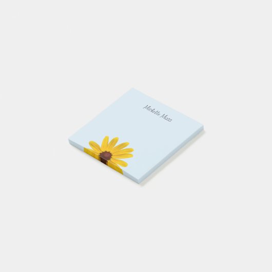 Yellow Daisy Monogram Flower Post-it® Notes (Schuin)