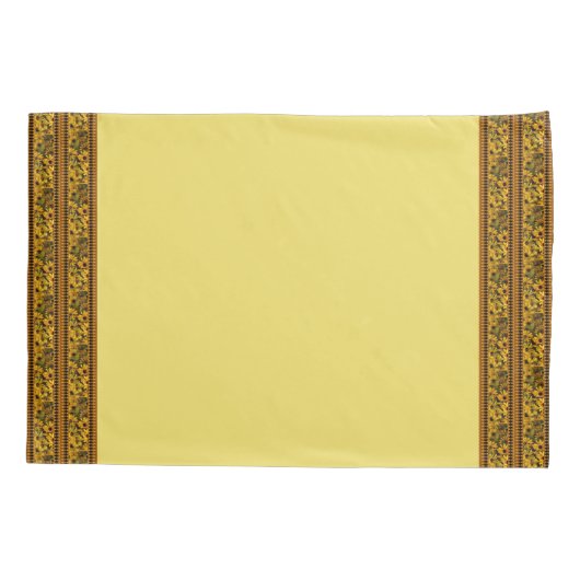 Yellow Daisy Pattern Kussensloop Set (Achterkant-Links)