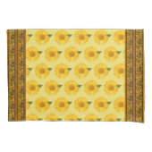 Yellow Daisy Pattern Kussensloop Set (Voorkant-Links)