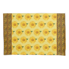 Yellow Daisy Pattern Kussensloop Set