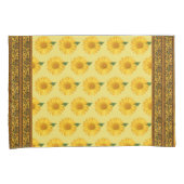 Yellow Daisy Pattern Kussensloop Set (Voorkant-Rechts)