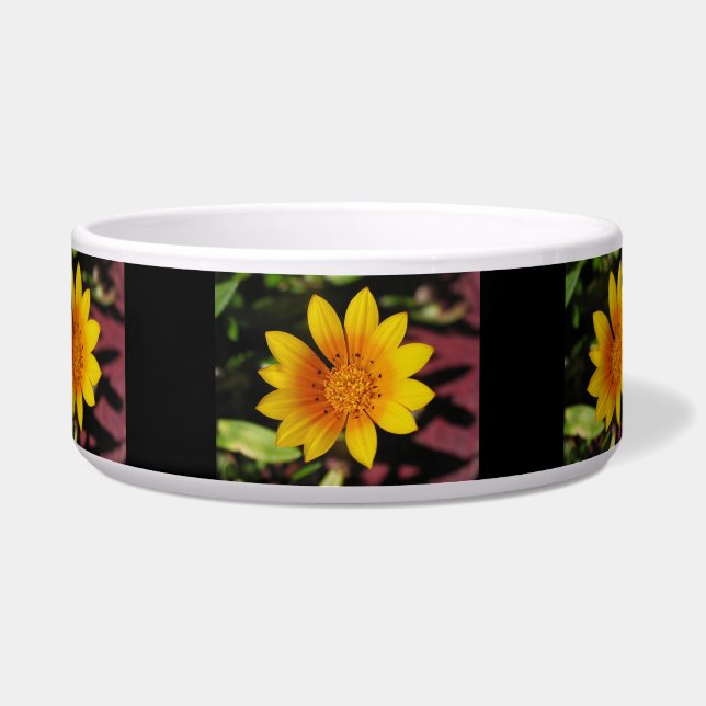 Yellow Daisy Pet Bowl Voerbakje (Voorkant)