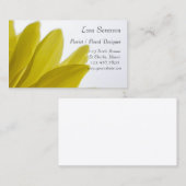 Yellow Daisy Petals Floral Designer Visitekaartje (Voorkant / Achterkant)