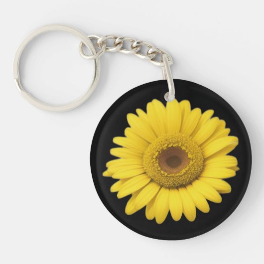 Yellow Daisy Petals Sleutelhanger (Voorkant)