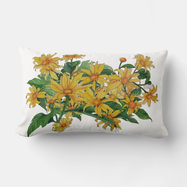 Yellow Daisy Pillow Kussen (Voorkant)