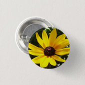 Yellow Daisy Pin Ronde Button 3,2 Cm (Voorkant /achterkant)