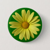 Yellow Daisy Ronde Button 5,7 Cm (Voorkant)