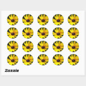Yellow Daisy Ronde Sticker (Vel)