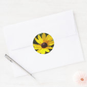 Yellow Daisy Ronde Sticker (Envelop)