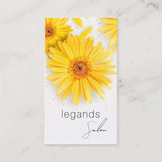 Yellow Daisy Salon Visitekaartje (Voorkant)
