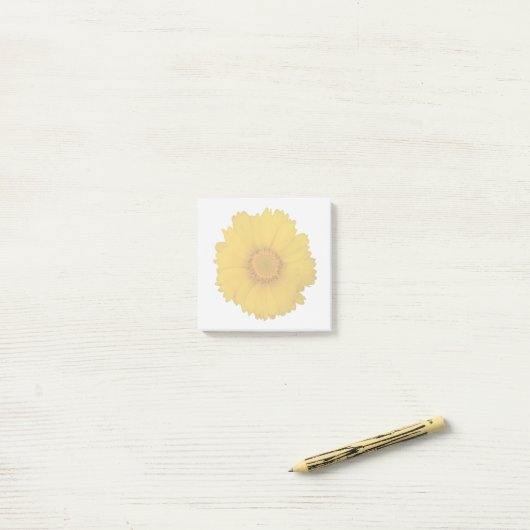 Yellow Daisy Sticky Notes (Op bureau)