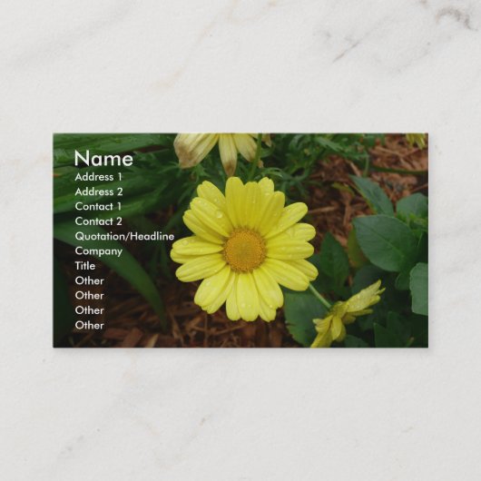 Yellow Daisy Visitekaartje (Voorkant)