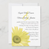 Yellow Daisy Wedding Invitation Kaart (Voorkant)