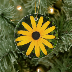 Yellow Daisy Wildflower fotografie Keramisch Ornament