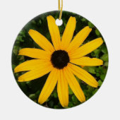 Yellow Daisy Wildflower fotografie Keramisch Ornament (Voorkant)