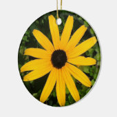 Yellow Daisy Wildflower fotografie Keramisch Ornament (Links)