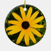 Yellow Daisy Wildflower fotografie Keramisch Ornament (Achterkant)