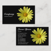 Yellow Daisy - zwart Visitekaartje (Voorkant / Achterkant)