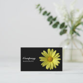 Yellow Daisy - zwart Visitekaartje (Staand voorkant)