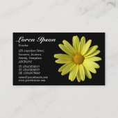 Yellow Daisy - zwart Visitekaartje (Achterkant)