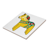 Yellow Dala Horse Tegeltje (Zijkant)