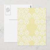 Yellow Damask Briefkaart (Voorkant / Achterkant)