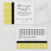Yellow Damask Business Customer Loyalty Kaarten (Voorkant / Achterkant)