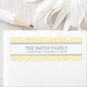 Yellow Damask Pattern Etiket (Insitu)
