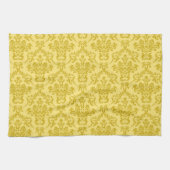 Yellow Damask Pattern Theedoek (Horizontaal)