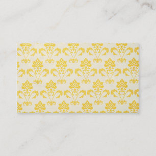 Yellow Damask Pattern Visitekaartje