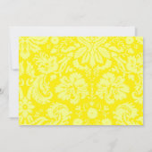Yellow Damask Wedding Invitations Kaart (Achterkant)