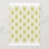 Yellow Damask Wedding Program Programmakaart (Achterkant)