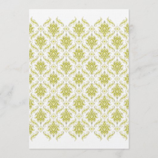 Yellow Damask Wedding Program Programmakaart (Achterkant)