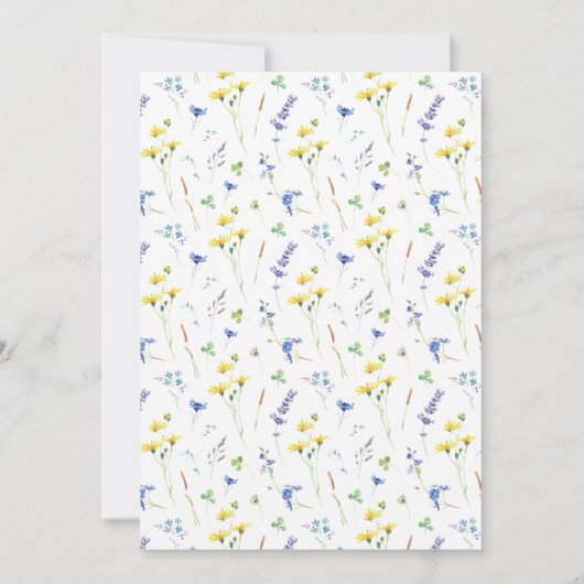 Yellow Dandelion Easter Brunch Kaart (Achterkant)