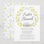 Yellow Dandelion Easter Brunch Kaart (Voorkant / Achterkant)