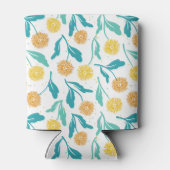 Yellow Dandelion Floral Pattern - Natuur-geïnspire Blikjeskoeler (Achterkant)