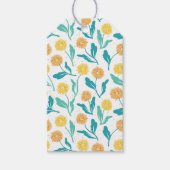 Yellow Dandelion Floral Pattern - Natuur-geïnspire Cadeaulabel (Voorkant)