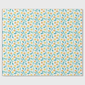 Yellow Dandelion Floral Pattern - Natuur-geïnspire Cadeaupapier (Vlak)
