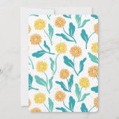 Yellow Dandelion Floral Pattern - Natuur-geïnspire Feestdagenkaart (Voorkant)