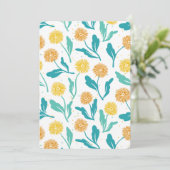 Yellow Dandelion Floral Pattern - Natuur-geïnspire Feestdagenkaart (Staand voorkant)