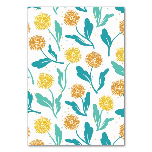 Yellow Dandelion Floral Pattern - Natuur-geïnspire Kaart (Voorkant)